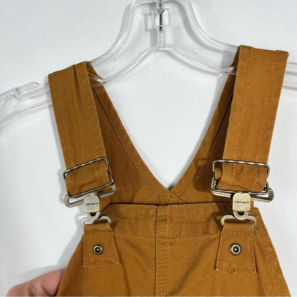 Carhartt Kids Khaki Tan Double Knee Lined Insulated Overalls  Workwear Youth 7 - Picture 3 of 7